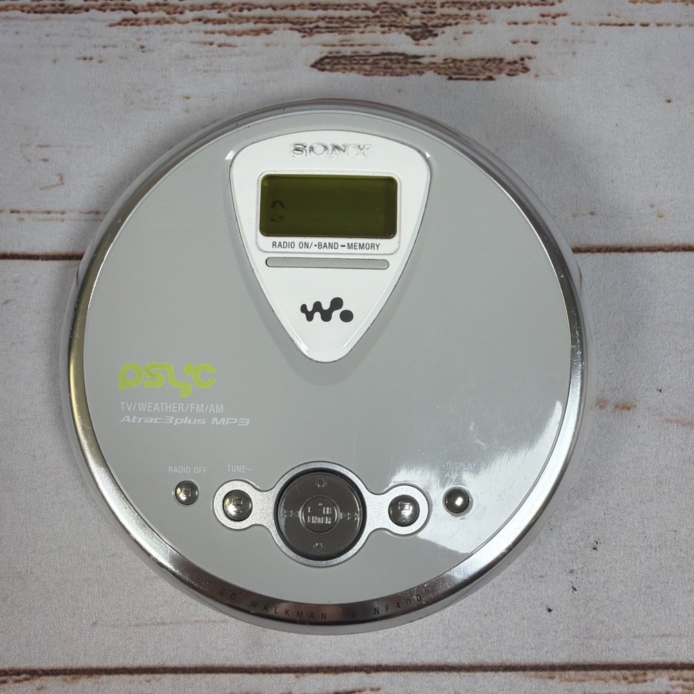 Sony CD Walkman Psyc D-NF400 Portable ATRAC3 MP3 FM AM Weather Discman
